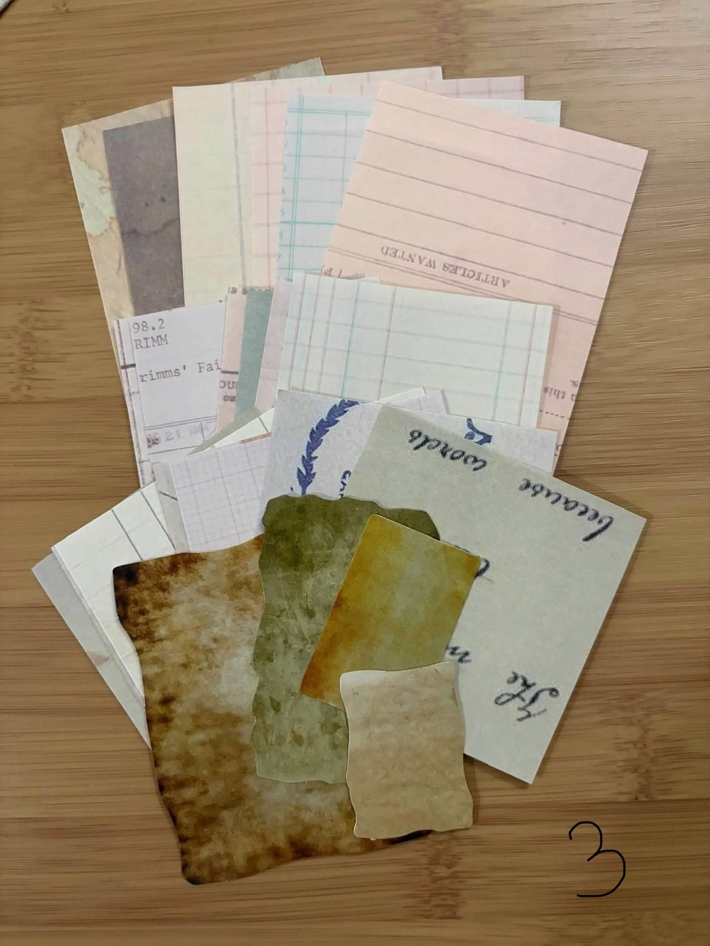 Assorted Pastel & Earth-Tone Ephemera Pack for Home Office Crafts